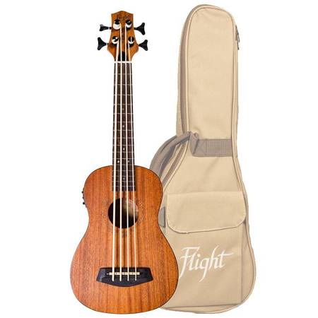 Flight DUBS Electro-Acoustic Bass  - Ukulele basowe elektro-akustyczne z pokrowcem